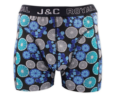 H237-30053 2-pack Heren Boxershort Limoentjes Petrol/Blauw