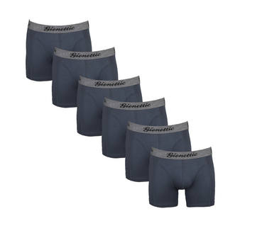 6-Pack Gionettic Bamboe Heren boxershorts Antraciet