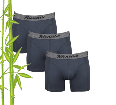 3-Pack Gionettic Bamboe Heren boxershorts Antraciet