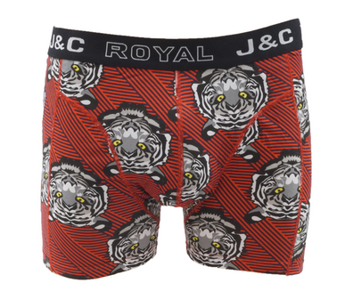 H249-30068 2-pack Heren Boxershort met print Rood/Grijs