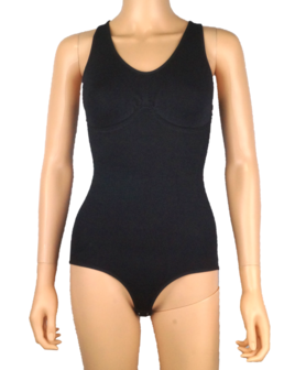 Dames body met breed schouderbandje corrigerend  Zwart