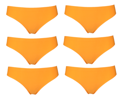 6-pack J&amp;C Naadloze dames string 1701 Oranje 