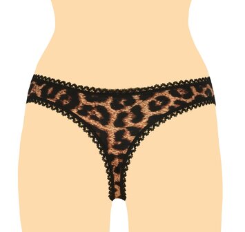 3-pack Dames string met animal print 