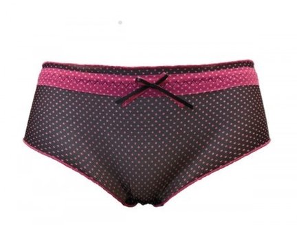 1611 Dames Slip met stip Zwart