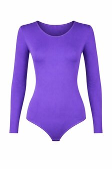 Dames body met lange mouw slipmodel Paars
