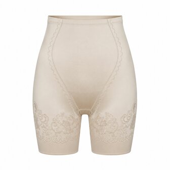 Dames tailleslip met lange pijp corrigerend Huid