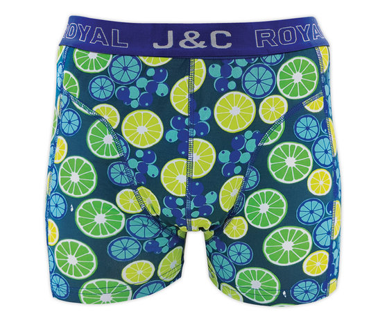 H237-30054 2-pack Heren Boxershort Limoentjes Peach/Lime