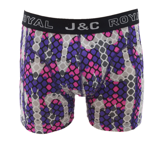 H247-30066 2-pack Heren Boxershort met print Paars/Blauw