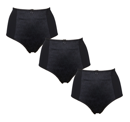 3-pack Dames Tailleslip lichtcorrigerend Zwart