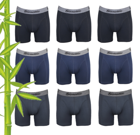 9-Pack Gionettic Bamboe Heren boxershorts  Assorti 