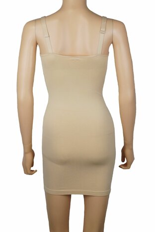 J&C Dames sterk corrigerende jurk met verstelbare bandjes Huid (valt klein!)