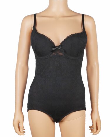 Voorgevormde dames luxe body Zwart 