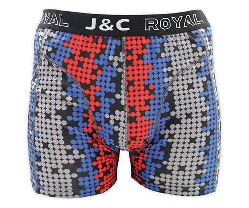 H234-30047 2-pack Heren Boxershort bol Grijs/Rood 