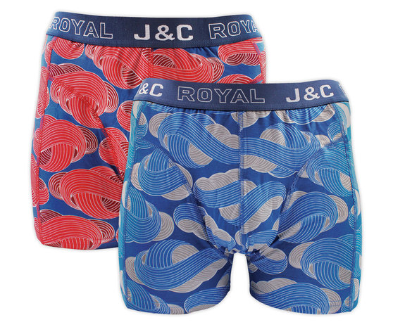 H236-30051 2-pack Heren Boxershort Rood/Blauw