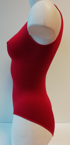 Dames body met breed bandje slipmodel Rood