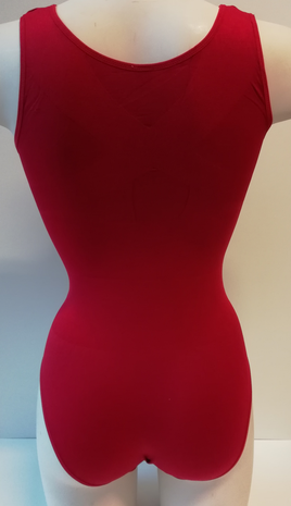 Dames body met breed bandje slipmodel Rood