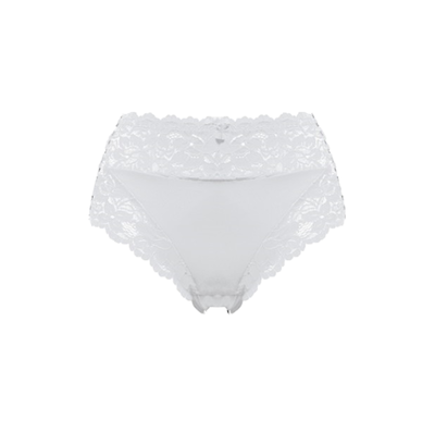H805 Dames tailleslip met kant Wit