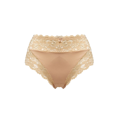 H805 Dames tailleslip met kant Huid