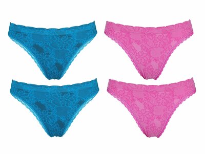 4-pack Dames string J&C met print