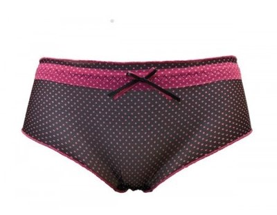 1611 Dames Slip met stip Zwart