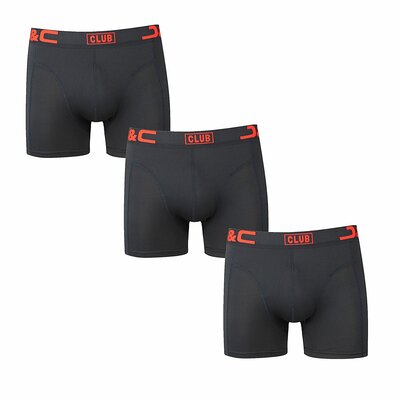 4485 3-pack polyamide Heren boxershorts Zwart