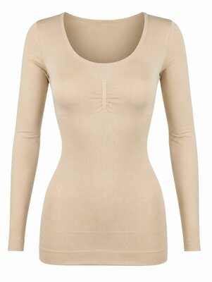 Dames lichtcorrigerend hemd 6355 van J&C met lange mouw Huid