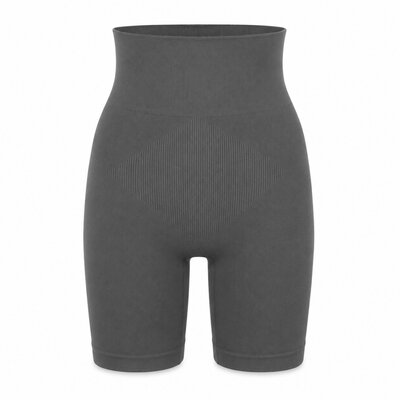 Corrigerende hoge short met Lange pijpen Grijs