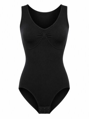 Dames body met breed bandje slipmodel Zwart