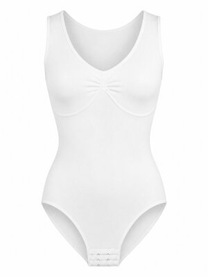 Dames body met breed bandje slipmodel Wit