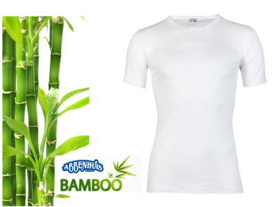 Bamboe heren T-shirt met korte mouw Wit